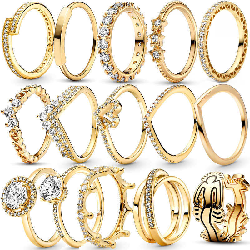 Band Rings 2022 New 925 Sterling Silver Ring Gold Plated Zircon Sparkling Princess bone Heart Ring Women Original Pandor Fine Jewelry G230327
Band Rings 2022 New 925 Sterling Silver Ring Gold Plated Zircon Sparkling Princess bone Heart Ring Women Original Pandor Fine Jewelry G230327