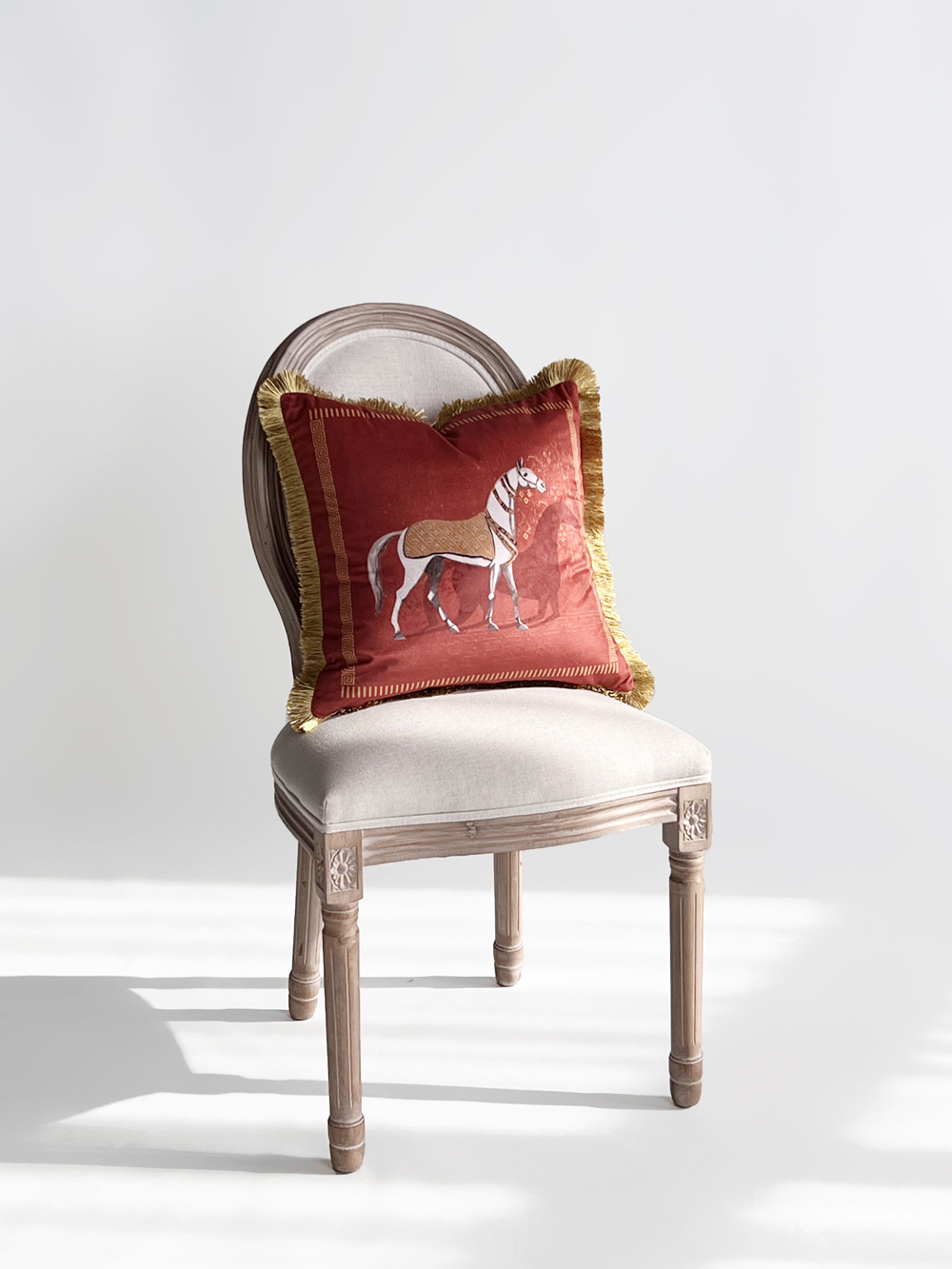 2023 Brand Design Giraffe Horse Silk Pillowcase Sofa Throw Pillow Chair Car Cushion Cover Home Decoration Fashion Pillow