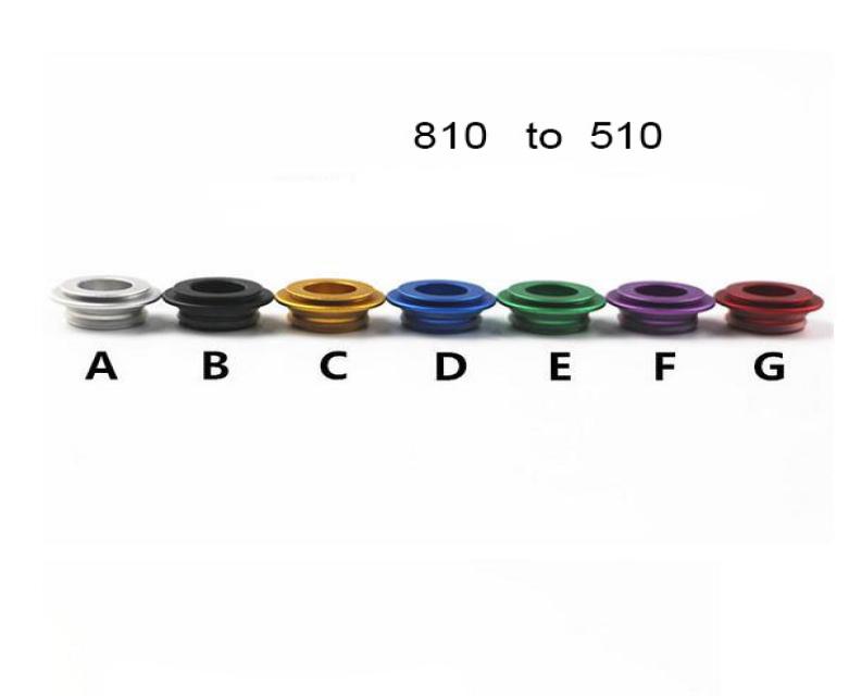 810 to 510 Adapter TFV8 to 510 Adaptor Mouthpiece For TFV8 Cloud Beast Tank Atomizer E Cigarette Aluminum Drip Tips Connector 7Col1113869
810 to 510 Adapter TFV8 to 510 Adaptor Mouthpiece For TFV8 Cloud Beast Tank Atomizer E Cigarette Aluminum Drip Tips Connector 7Col1113869