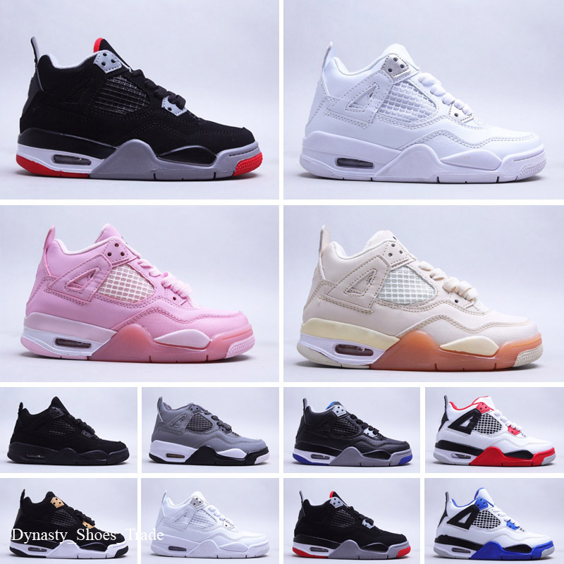 WITH BOX Designer basketball shoes for Kids women 4s Military Cat Sail Red Thunder White Cactus Jack Blue University Infrared Cool Grey mens sports sneakers 24-36, With socks
WITH BOX Designer basketball shoes for Kids women 4s Military Cat Sail Red Thunder White Cactus Jack Blue University Infrared Cool Grey mens sports sneakers 24-36, With socks