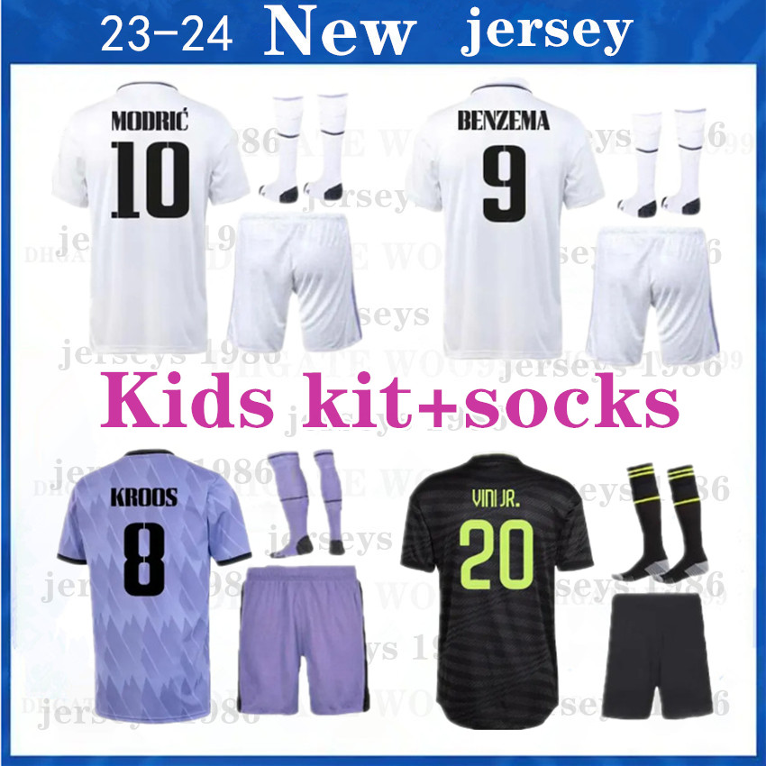 2023 BENZEMA Finals Real Madrids soccer jerseys 22 23 football shirt CAMAVINGA ALABA MODRIC VALVERDE Fourth camiseta men and kids 2022 uniforms VINI JR TCHOUAMENI, 23-24
2023 BENZEMA Finals Real Madrids soccer jerseys 22 23 football shirt CAMAVINGA ALABA MODRIC VALVERDE Fourth camiseta men and kids 2022 uniforms VINI JR TCHOUAMENI, 23-24