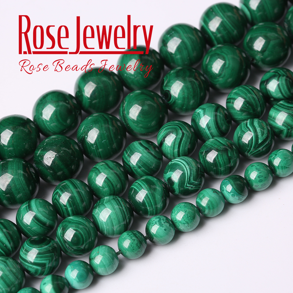 Other Wholesale Natural Malachite Round Loose Stone Beads Bracelet Necklace Needlework Beads For Jewelry Making 46810 mm 15 inches 230325
