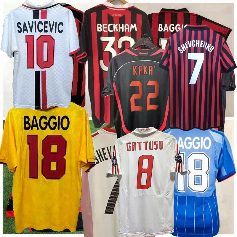 Retro classic Milan soccer jerseys 1995 96 97 98 99 2000 01 02 03 04 05 06 07 08 09 2010 PIRLO MALDINI KAKA Shevchenko WEAH BIERHOFF AC RONALDINHO BAGGIO football shirt, 02/03 home
Retro classic Milan soccer jerseys 1995 96 97 98 99 2000 01 02 03 04 05 06 07 08 09 2010 PIRLO MALDINI KAKA Shevchenko WEAH BIERHOFF AC RONALDINHO BAGGIO football shirt, 02/03 home