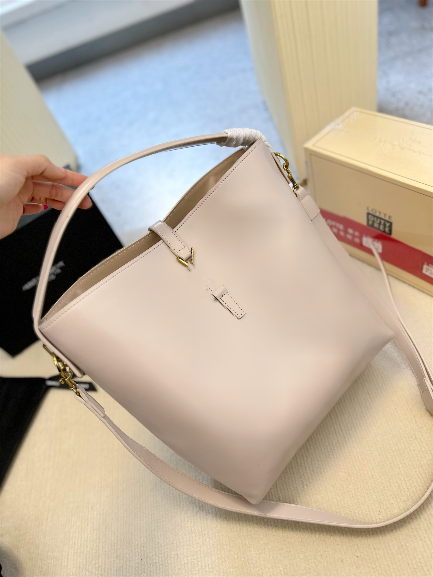 One Shoulder Bucket Bag Women's Handbag Designer Design Fashion Deer Skin Pattern Craft Size 31cm