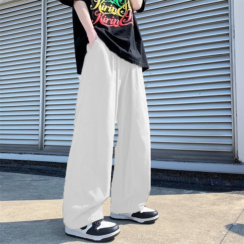 Men's Pants Harajuku Cotton Wide leg Oversize Pants Casual Pants Baggy Sweatpants Streetwear Long Pants For Men Straight Trousers 230327