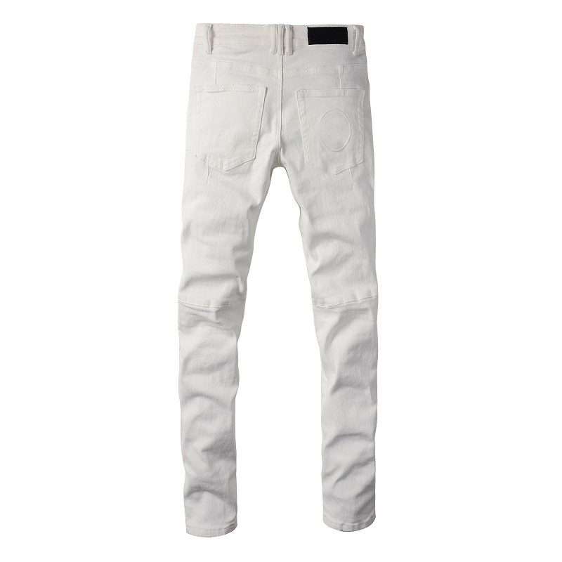 Men's Distressed Ripped Skinny Jeans Mens Jeans Slim Motorcycle Moto Biker Causal Mens Denim Pants Hip Hop Men Jeans111