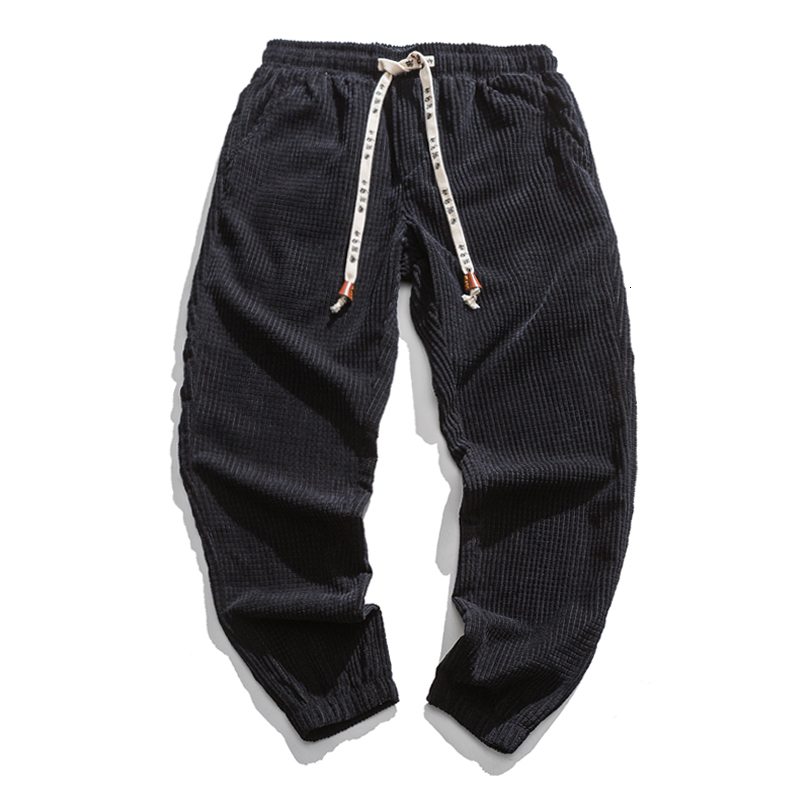 Men's Pants Corduroy Harem Pants Men's Trousers Casual Jogging Pants Men Sweatpants Hip-Hop Streetwear Male Large Size M-5XL 230327