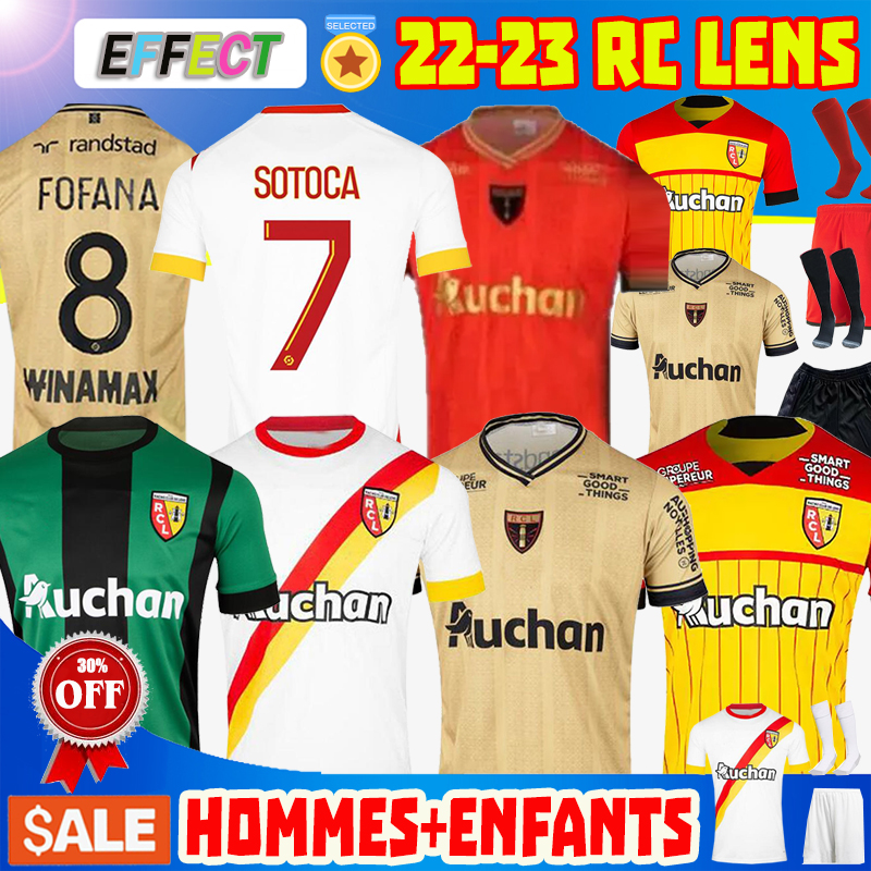 2022 maillot RC Lens special soccer jerseys 22 23 Home Away Third Maillot KAKUTA OPENDA 11 GANAGO SOTOCA FOFANA FORTES 2023 kids goalkeeper Enfants Football Shirts