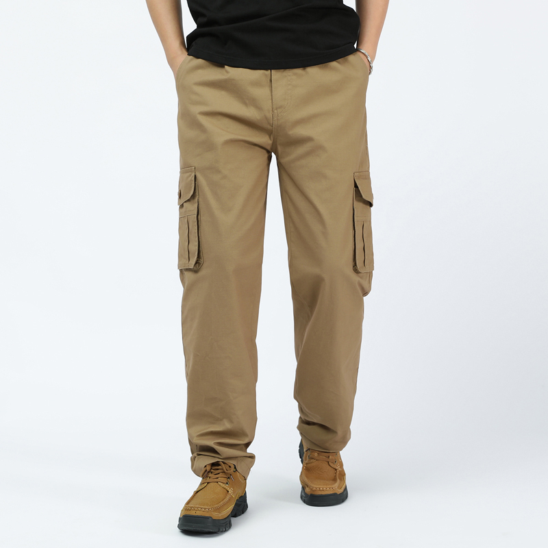 Men's Pants Men Cargo Pants Cotton Casual Pants Men Military Tactics Trousers Plus Size Clothing Multi-Pockets Work Pants 230327