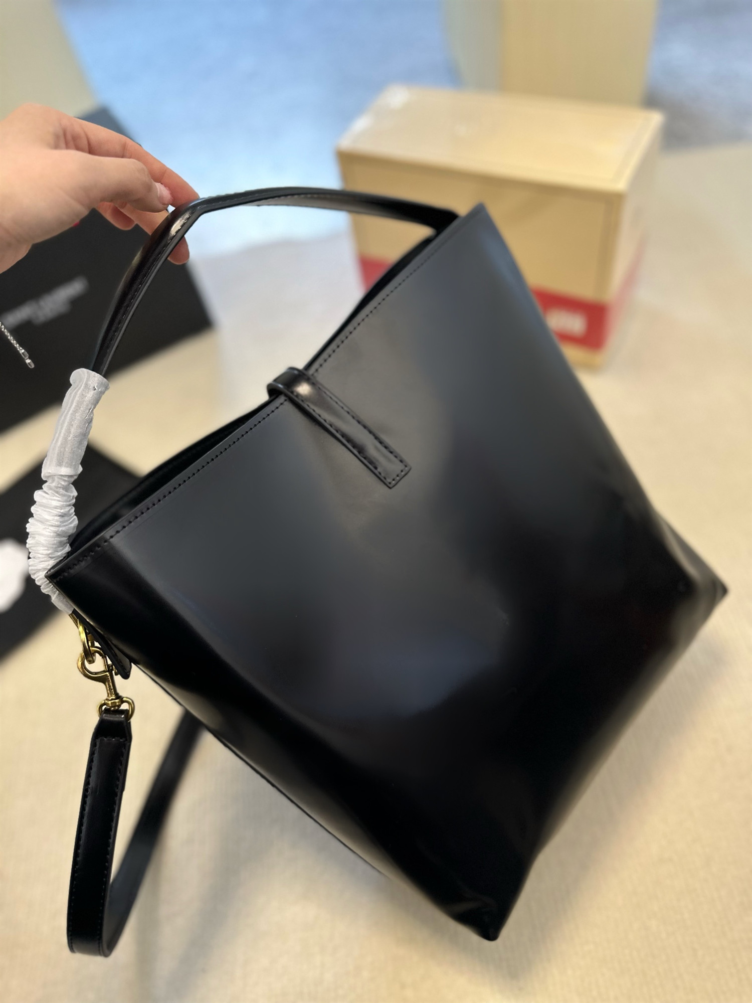 One Shoulder Bucket Bag Women's Handbag Designer Design Fashion Deer Skin Pattern Craft Size 31cm