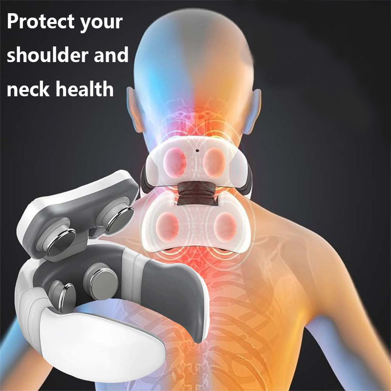 Massaging Neck Pillowws Smart 4D 6 Modes Electric Neck Massager Pulse Back Power Control Far Infrared Neck Massage Pro Pain Relief Tool Health Care 23