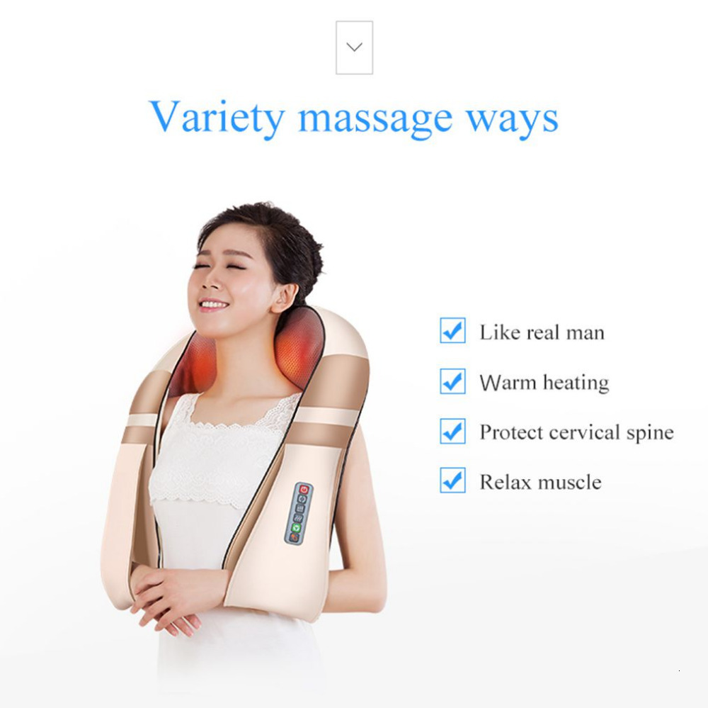 Massaging Neck Pillowws JinKaiRui Drop Neck Massager Electric Shiatsu Whole Body Infrared Car Home Gift Health Care Fast No information 230327