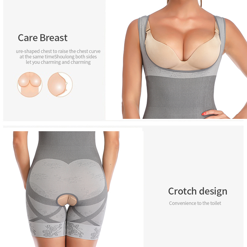 Waist Tummy Shaper Shapewear Women Full Body Shaper Slimming Bodysuit Open Crotch Corset Waist Trainer Shaping Underwear Postpartum Recovery Sheath 23