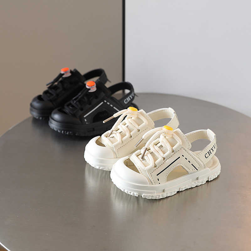 Sandals Size 22-31 Summer Baby Sandals Toe-protection Boys Beach Shoes Kids Girls Sport Sandals Soft Bottom Toddler Shoes Sandalias 1-6y W0327