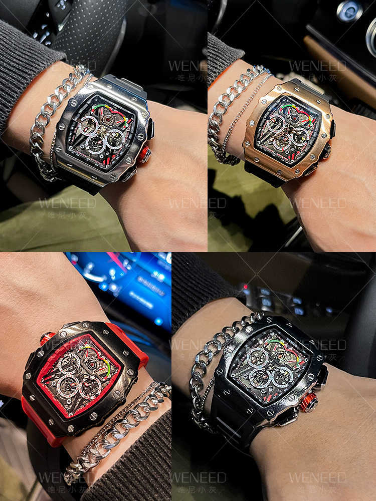 Luxury milles Richards Watch Men's Fully Automatic Mechanical Watch Men's Wine Bucket Men's Wormhole Concept Top Ten Brands ayw, Cool silver black
Luxury milles Richards Watch Men's Fully Automatic Mechanical Watch Men's Wine Bucket Men's Wormhole Concept Top Ten Brands ayw, Cool silver black