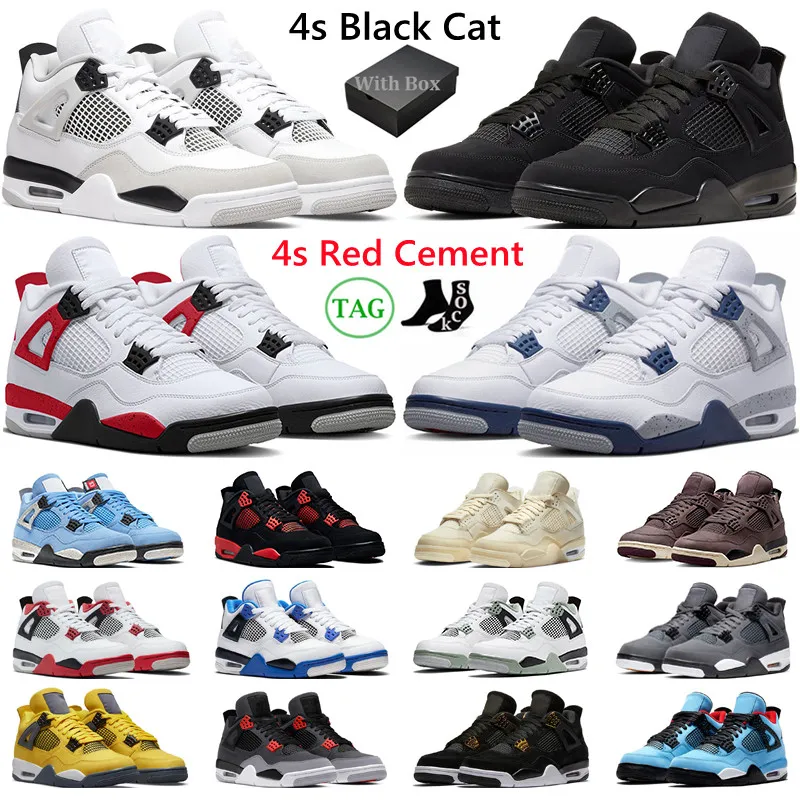 With Box 4 Basketball Shoes Men Women 4s Black Cat Red Cement Military Black Thunder Midnight Navy University Blue Mens Trainers Sports Sneakers, #25
With Box 4 Basketball Shoes Men Women 4s Black Cat Red Cement Military Black Thunder Midnight Navy University Blue Mens Trainers Sports Sneakers, #25