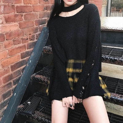 Skirts Spring and Autumn Harajuku Women's Fashion Skateboard Cute Yellow Black Pleated Skateboard Punk Style High Waist Women's Mini Short S