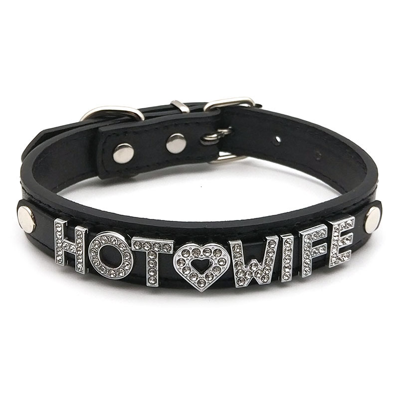 Strands Strings Sexy wife Slave Letters Choker Collar Necklace Men Women Punk Goth Adult Cosplay Personalized Custom Chocker Jewelry Gift 230325