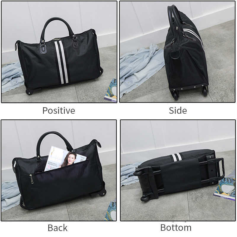 Duffel Bags Wheeled Bag For Women Travel bag with 2 Wheels Trolly Bag For Traveling Large Rolling Hand Cabin Luggage Suitcase Bags XA225ZC J230327