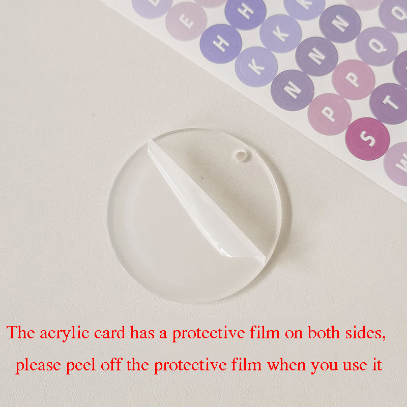 Charms 40PcsLot Acrylic Blank Charms Round Heart Flower Geometric Transparent Acrylic Card Charm for Jewelry Making Diy Keychain Craft 230325