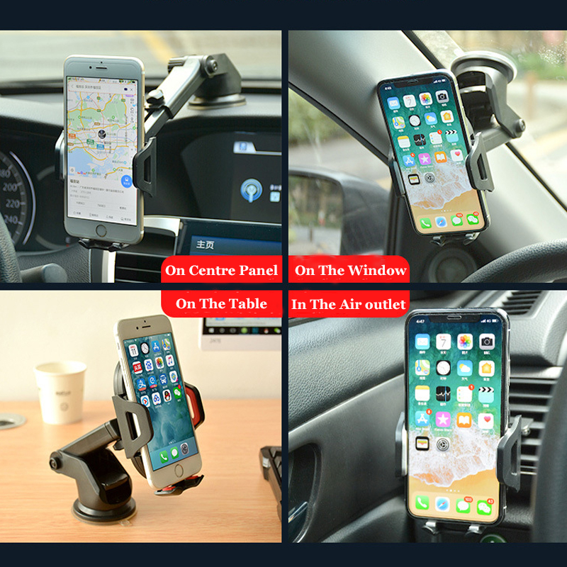 Car Mobilephone Holder Cellphone Mount Mobile Phone Support Portable Car Hands Free Phone Mount For Windshield Car Accessories