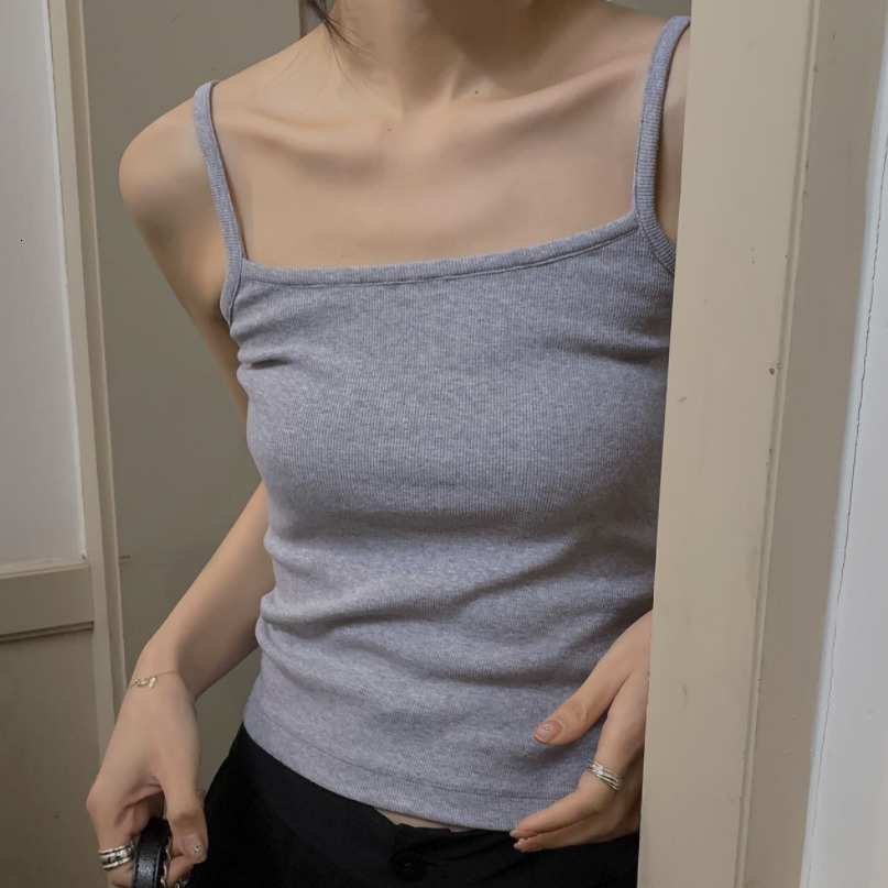 Camisoles Tanks Summer Women's Casual Solid Slim Tank Top 230327