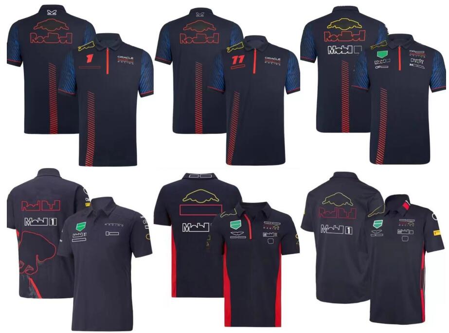 Summer F1 short-sleeved 2023 new team lapel T-shirt the same custom A0PU, Beige