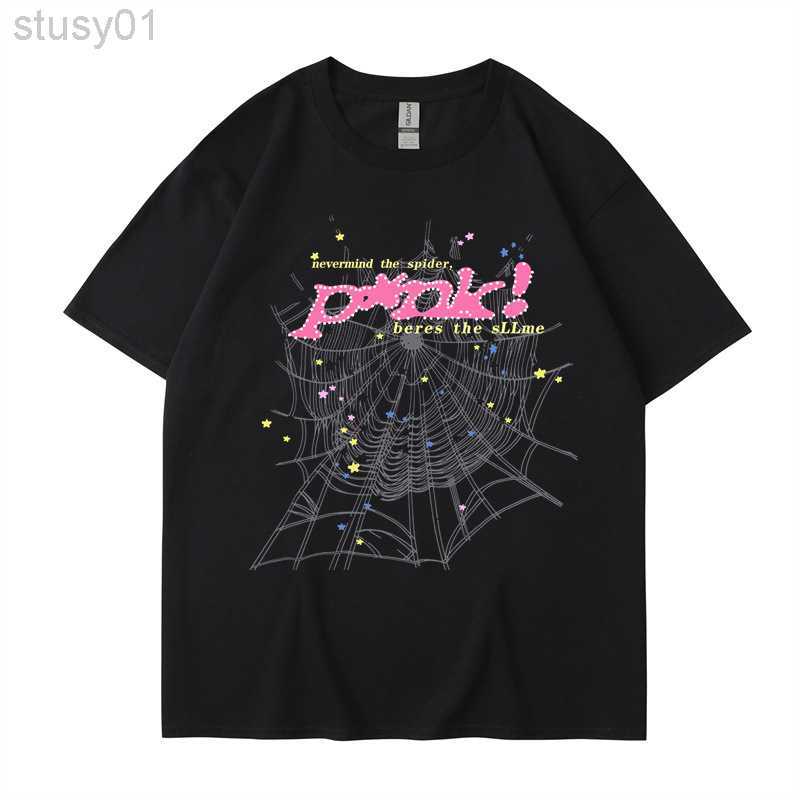 Designer Sp5der Letter 555 Spider T Shirt New Fashion Men's Street Fashion Spider Web Print 2d Loose Short Sleeve T-shirt Top, Blue and pink 
Designer Sp5der Letter 555 Spider T Shirt New Fashion Men's Street Fashion Spider Web Print 2d Loose Short Sleeve T-shirt Top, Blue and pink