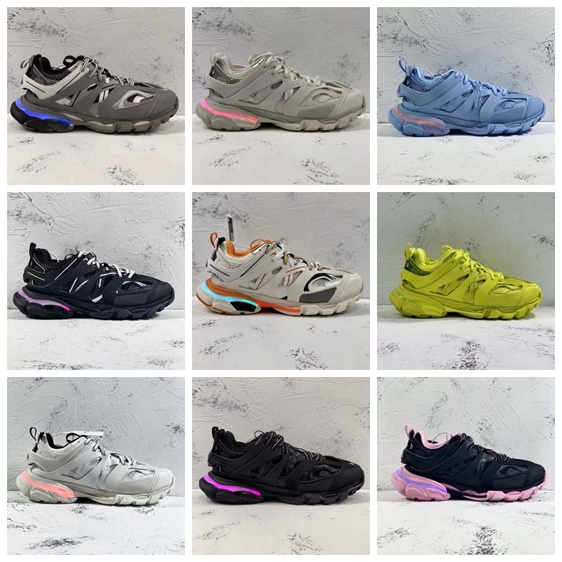 Track 3 3.0 LED Mens Womens Running Shoes balenciagas balencaigas Sneaker Lighted Gomma leather Nylon Printed Platform Sports Designer Light Trainers
Track 3 3.0 LED Mens Womens Running Shoes balenciagas balencaigas Sneaker Lighted Gomma leather Nylon Printed Platform Sports Designer Light Trainers