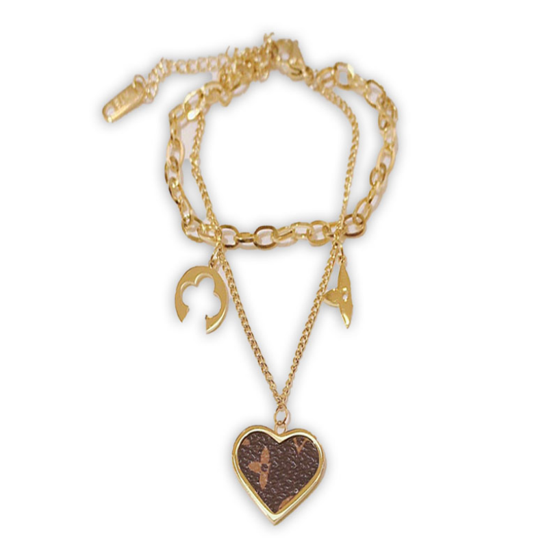 Designer Chains Heart Bracelet Fashion Double laye Bracelet 18K Gold Bracelet Brand Jewelry Romantic Family Couple Gift Design Bangle for Women
Designer Chains Heart Bracelet Fashion Double laye Bracelet 18K Gold Bracelet Brand Jewelry Romantic Family Couple Gift Design Bangle for Women