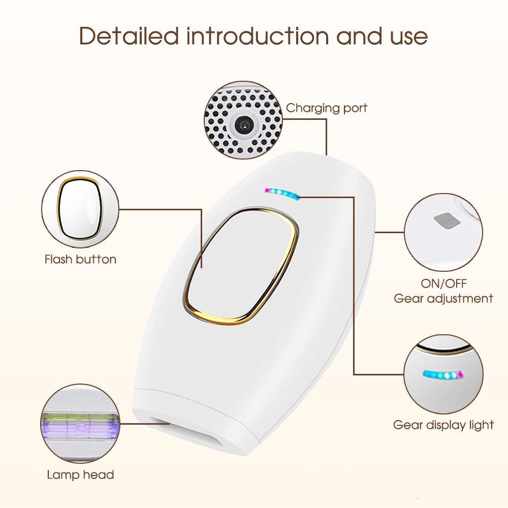 Epilator ZS Body Bikini IPL 500 000 Flash Depilator Pulses Permanent Laser Epilator Painless For Women Hair Removal Home Use Devices 230327