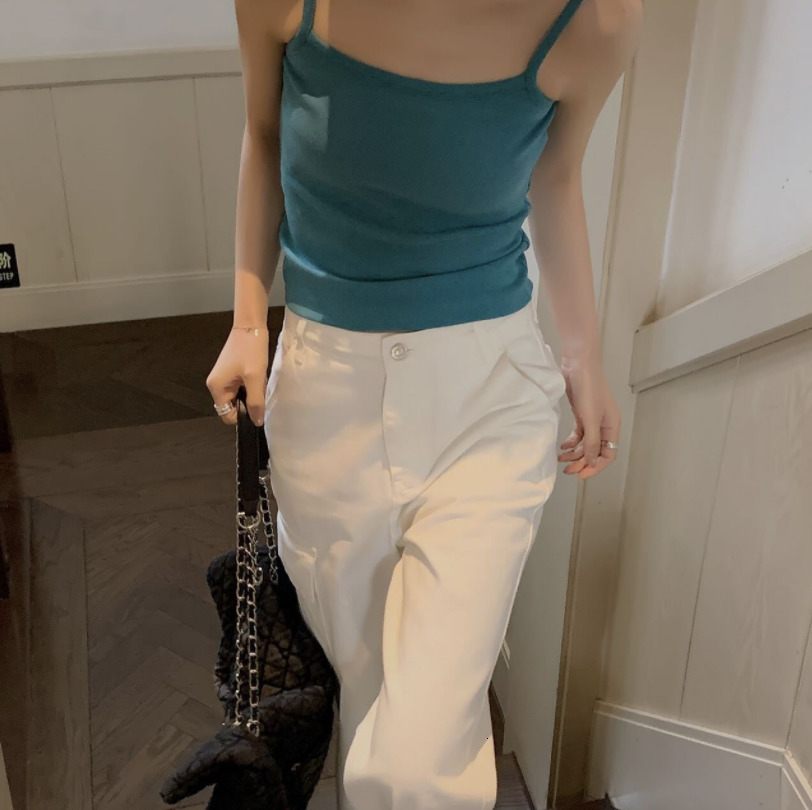 Camisoles Tanks Summer Women's Casual Solid Slim Tank Top 230327