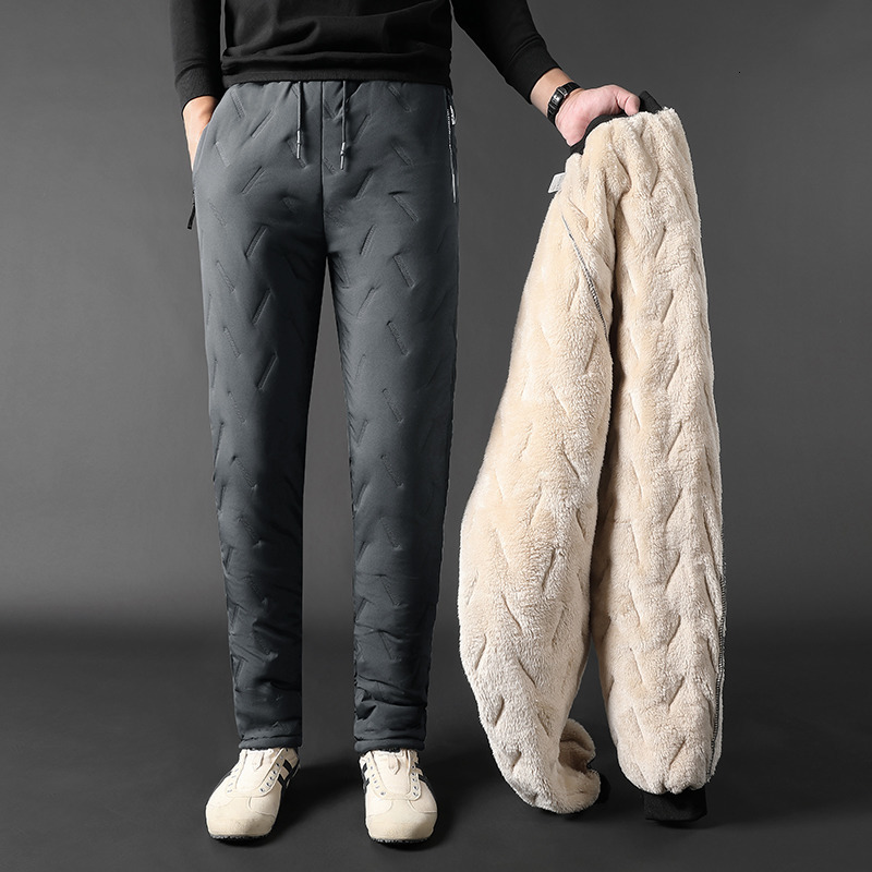 Men's Pants Winter Warm Cashmere Straight Men's Casual Pants Fashion Soft and Comfortable Plus Size Joker Pants 230327