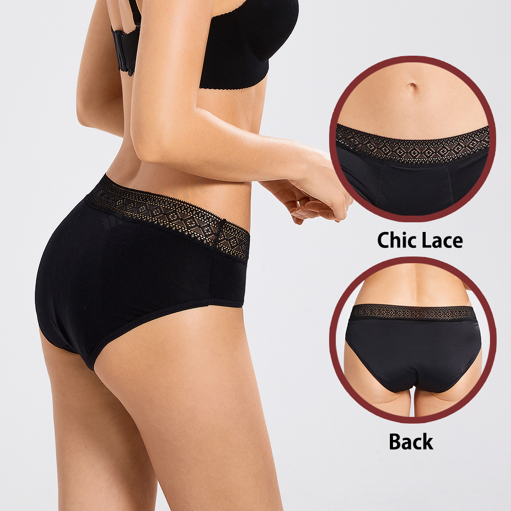 Women's Panties Menstrual Panties for Women Lace Brief Overnight Absorbent Postpartum Panties Leakproof Period Underwear Culotte Menstruelle 2303