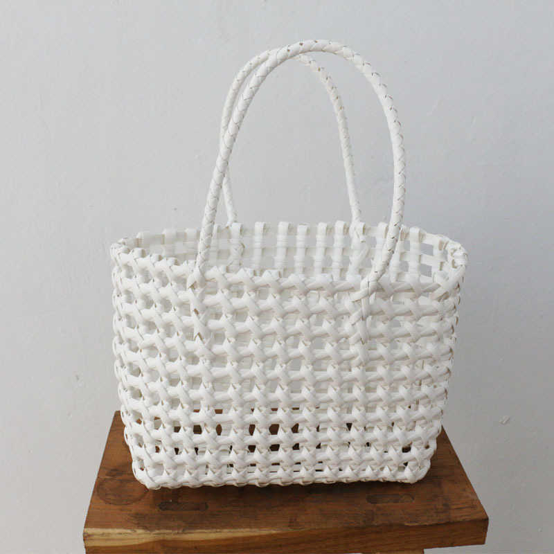 CMM Beach Bags Korean Ins Woven Basket Handbasket Pp Buy Vegetable Women s Handbag Bag 230327
