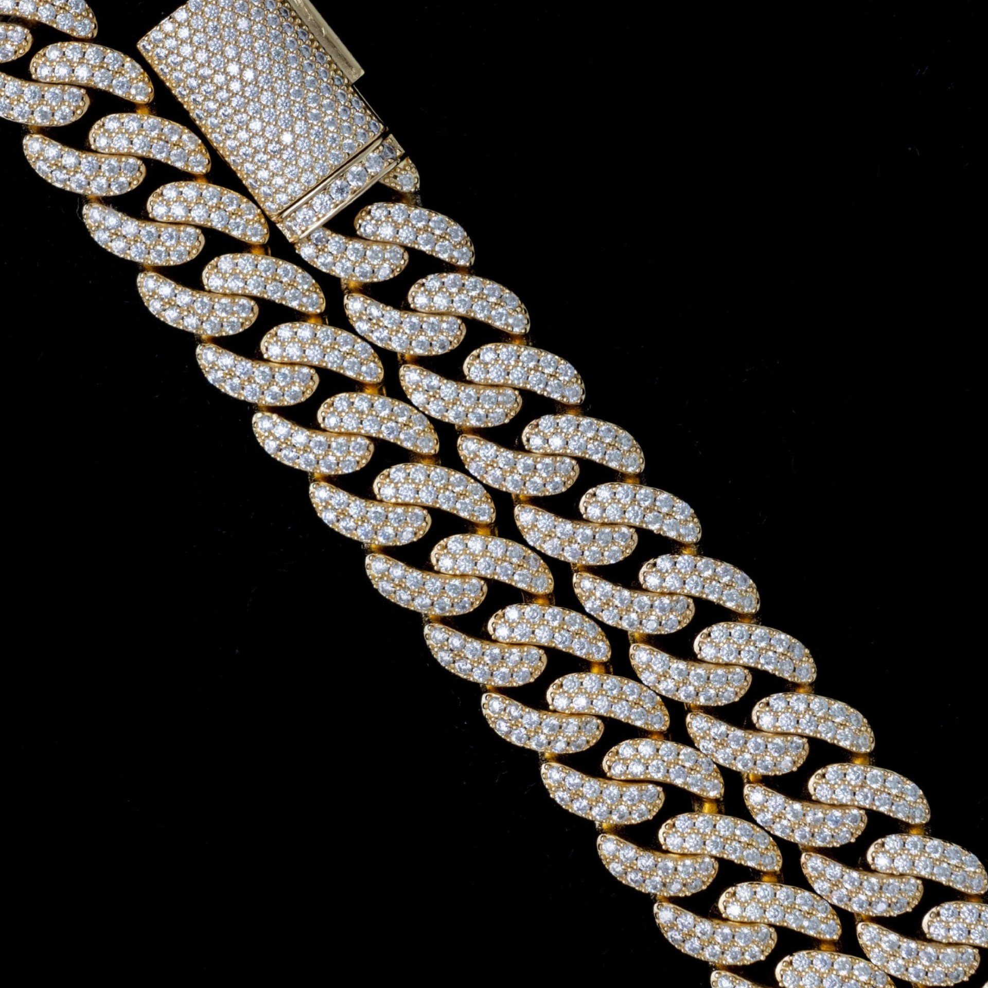 15mm 18-24inch Sterg Sier Moissanite Dia Cuban Chain Necklace For Women/Men Nice Gift
