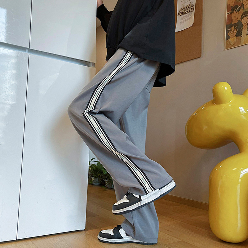 Men's Pants Casual Straight Pants Men Korean Fashion Sweatpants Thin Baggy Trousers Plus Size Bottoms Vintage Male Y2K Clothes Streetwear 230327