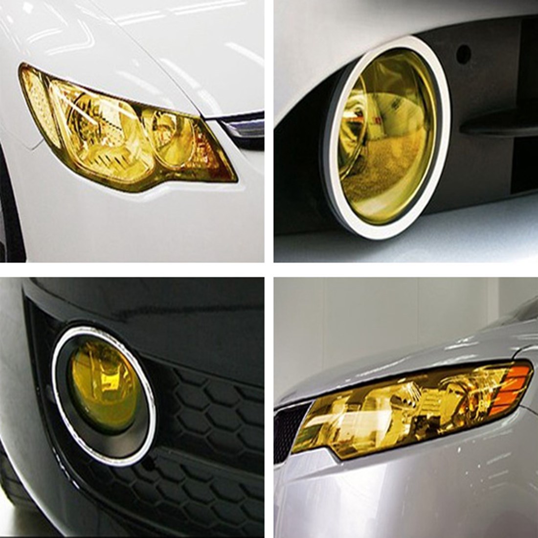 30x100cm Car Lamp Film Headlight Taillight Stickers Vinyl Sheet Transparent Sticker Auto Styling Headlamp Fog Light Decales