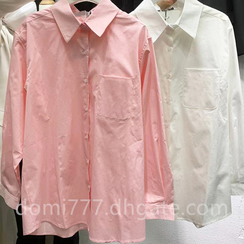 Fashion Embroidery Women' Shirt with Logo Polo Collar Long Sleeve Blouse White Pink SML, #1 white
Fashion Embroidery Women' Shirt with Logo Polo Collar Long Sleeve Blouse White Pink SML, #1 white