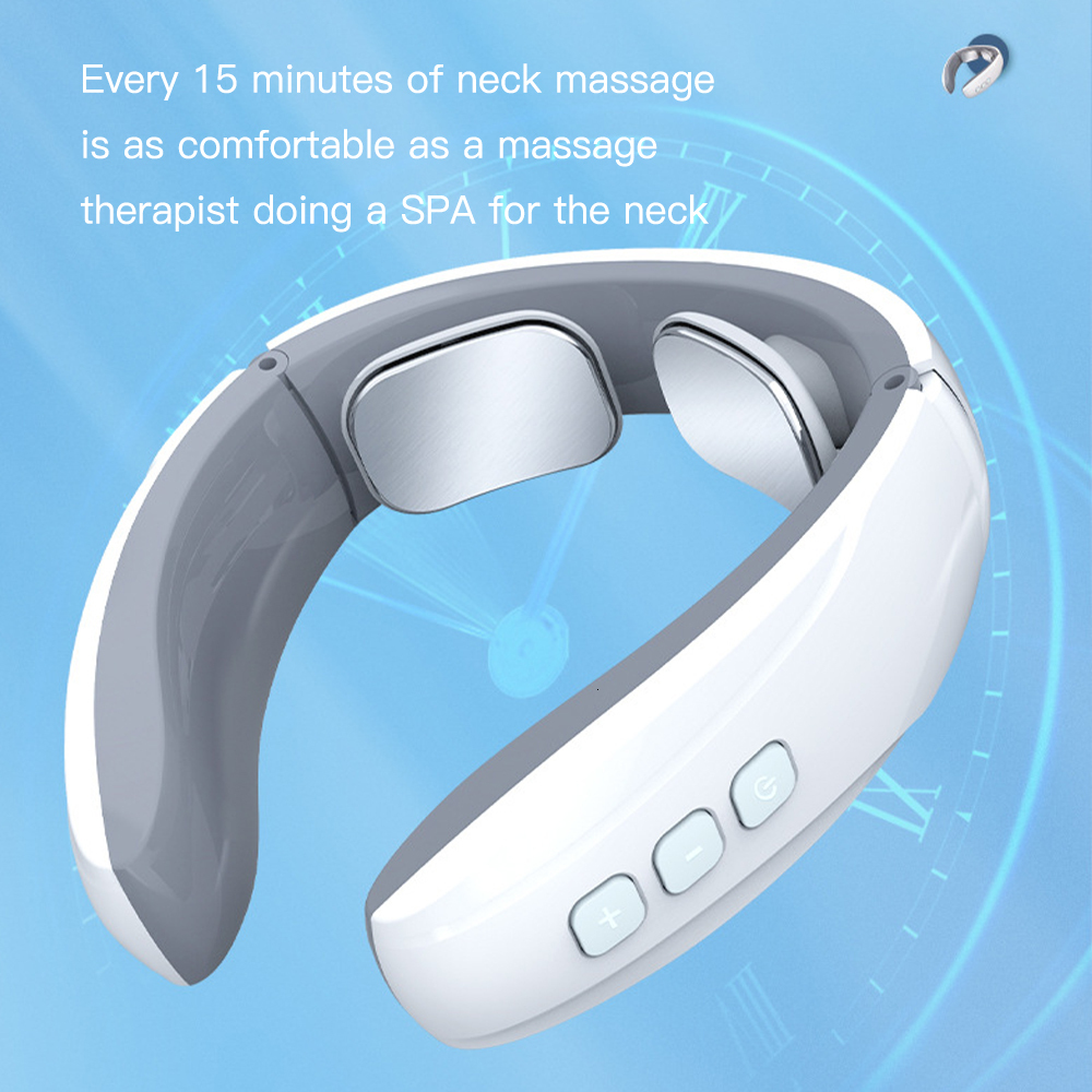 Massaging Neck Pillowws Neck Massager Electric Pulse Infrared Heating Neck Pain Relief Health Care Relaxation Tool Rechargeable Cervical Massager 2303
