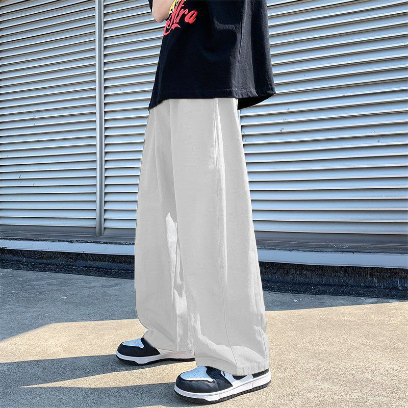 Men's Pants Harajuku Cotton Wide leg Oversize Pants Casual Pants Baggy Sweatpants Streetwear Long Pants For Men Straight Trousers 230327