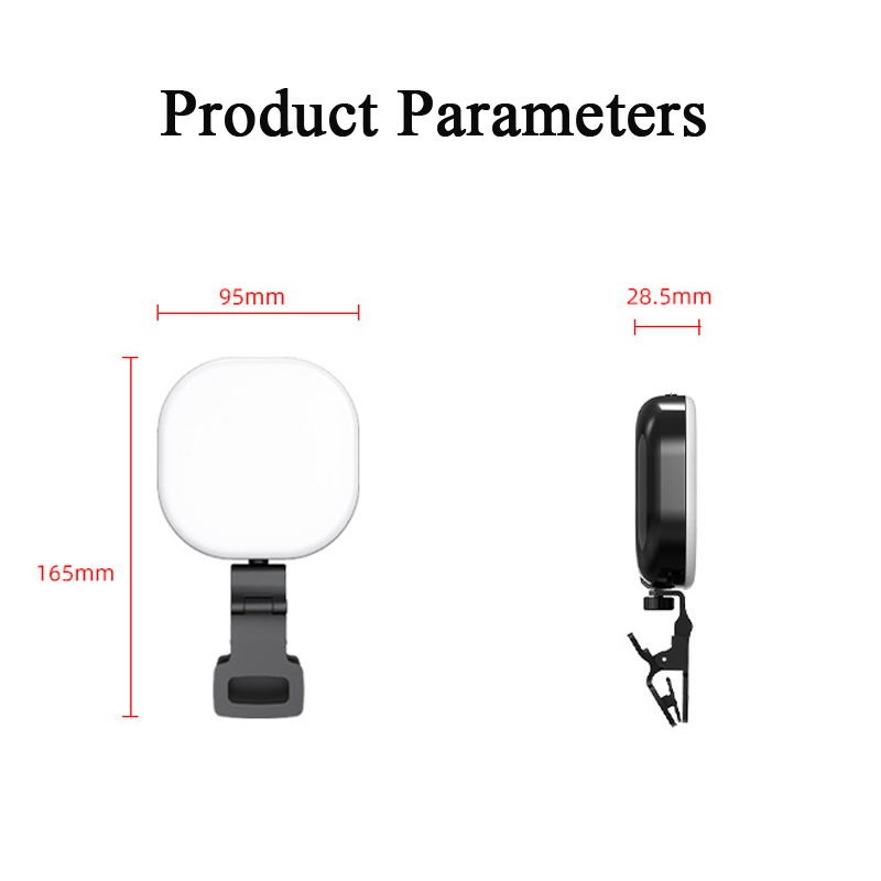 Portable Rechargeable Clip for Multifunctional Self Portrait Video Photography Makeup Fill Light Computer Accessories for Mobile Phones Laptops and Co