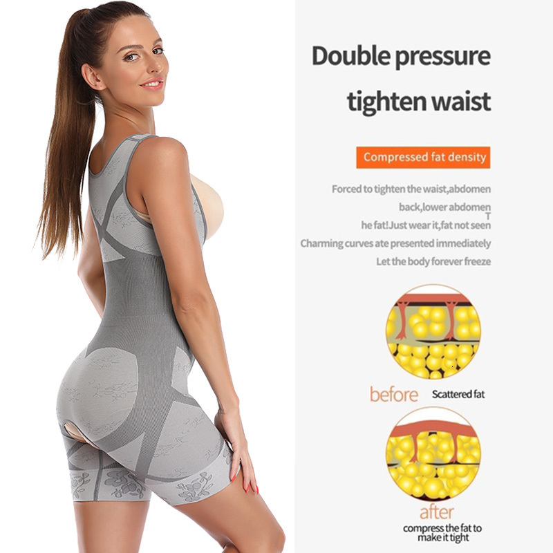 Waist Tummy Shaper Shapewear Women Full Body Shaper Slimming Bodysuit Open Crotch Corset Waist Trainer Shaping Underwear Postpartum Recovery Sheath 23