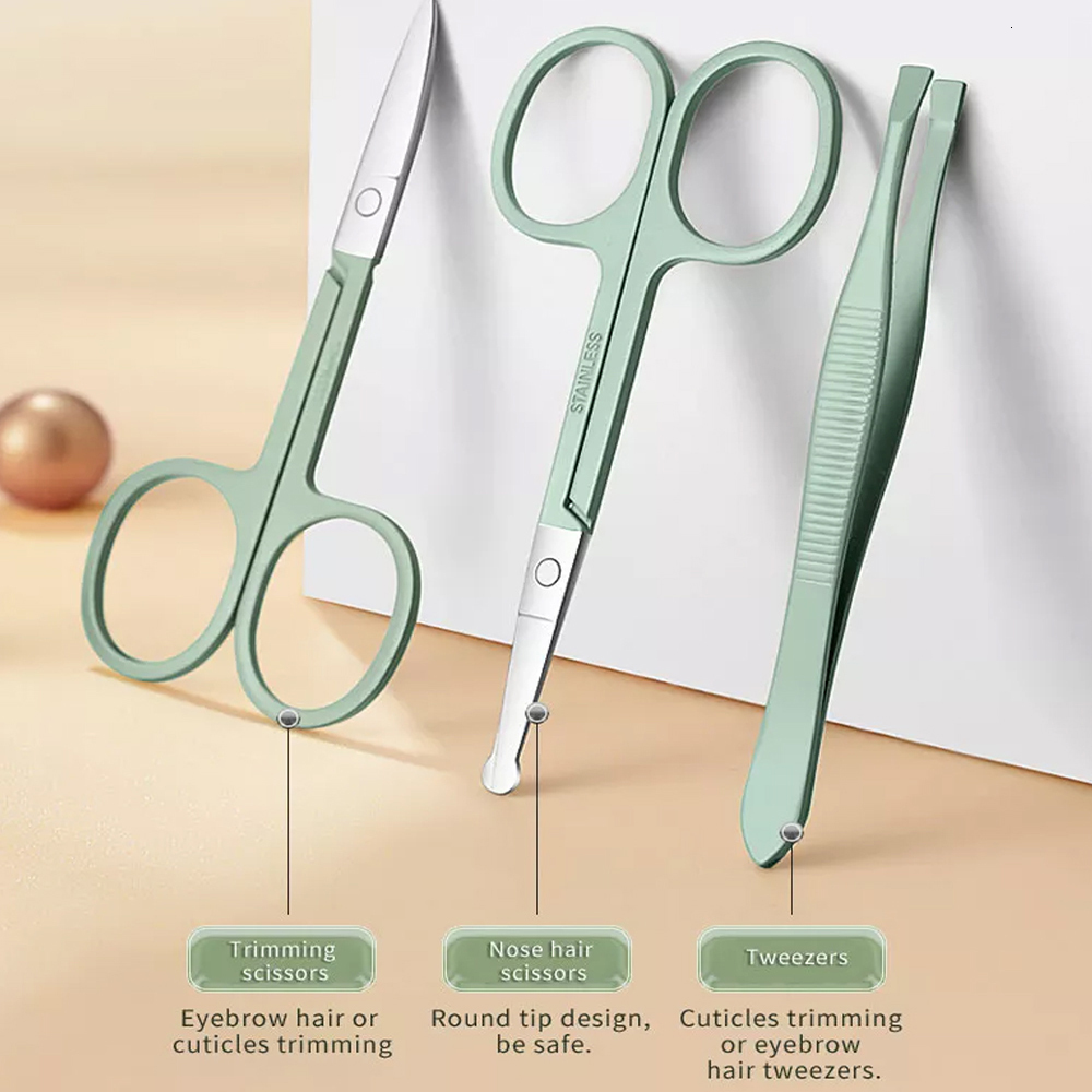 Nail Manicure Set High Quality 18 IN 1 Professional Stainless Steel Nail Clipper Travel Grooming Kit Manicure Pedicure Set Personal Care Tools 230325