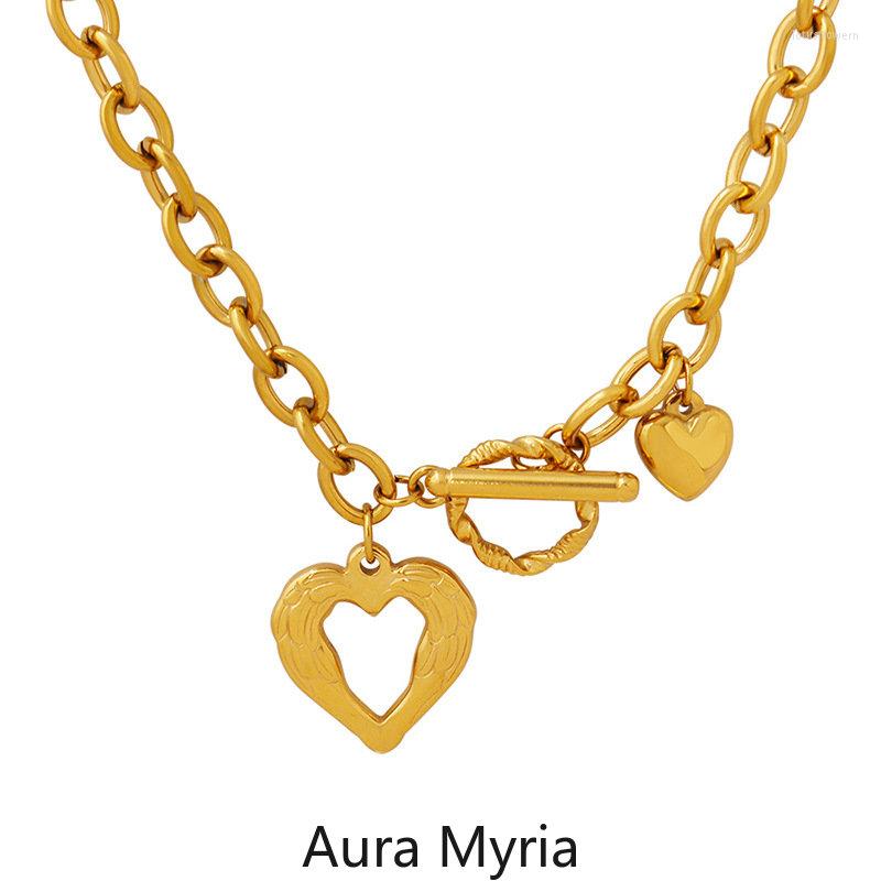 Pendant Necklaces Golden Stainless Steel Heart Necklace Statement Metal Texture Geometric Chain Collar Choker Women Anniversary Gifts
Pendant Necklaces Golden Stainless Steel Heart Necklace Statement Metal Texture Geometric Chain Collar Choker Women Anniversary Gifts
