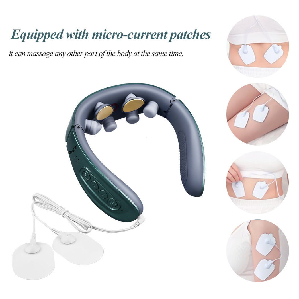 Massaging Neck Pillowws Ckeyin Neck Massager Electric Machine for Pain Relief Tool Health Care Relaxation Smart Electric Heating Cervical Physiotherap