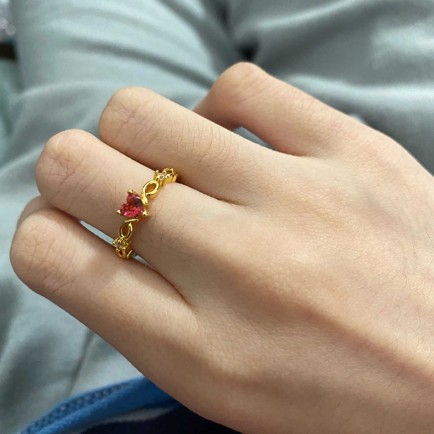 Band Rings Love Heart Rings For Women Unique Tiny Cute Multicolor Zircon Yellow Gold Color Dainty Ring Fashion Jewelry Wholesale KAR385 Z0327