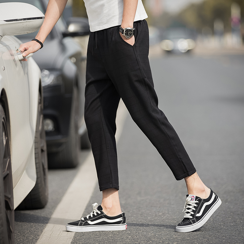 Men's Pants Casual Ankle-Length Plaid Pants Men Trousers Hip Hop Jogger Pants Men Sweatpants Streetwear Men Pants Trousers Drop 230327