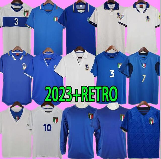 2023 Italy soccer jerseys retro 1979 1982 1988 1990 1994 1996 1998 2000 2002 2004 2006 football shirts T italia uniforms Goalkeeper BUFFON MALDINI DEL PIERO TOTTI 20 21