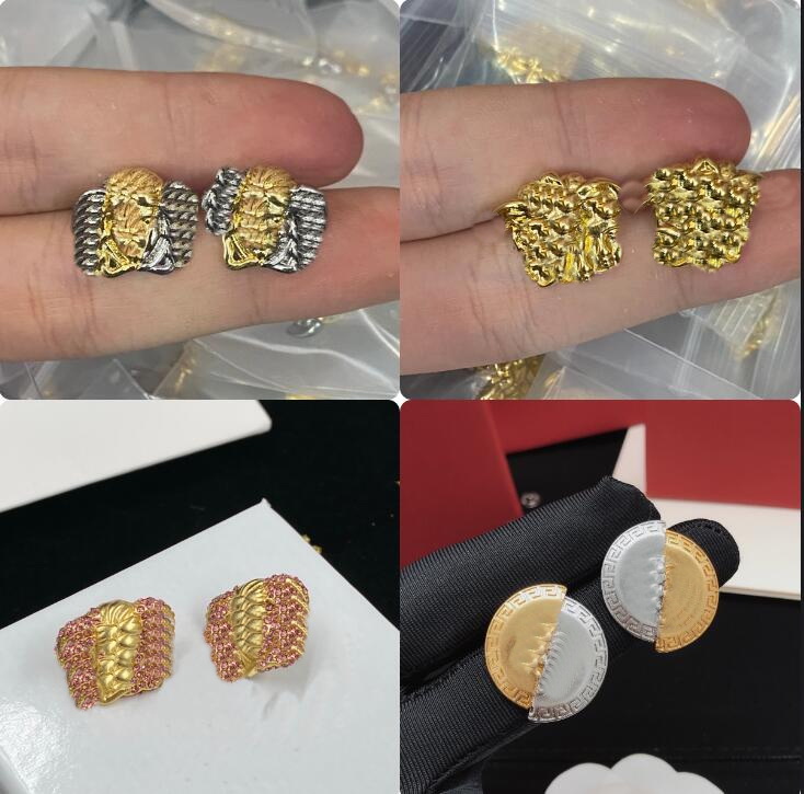 Color matching Banshee Earring Stud diamond Medusa portrait copper Earrings Ladies Ear Studs Designer Jewelry gifts MER30 --04
Color matching Banshee Earring Stud diamond Medusa portrait copper Earrings Ladies Ear Studs Designer Jewelry gifts MER30 --04